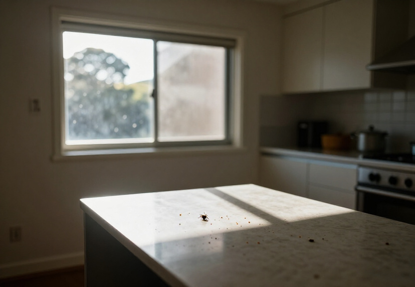 Rodent droppings in an Erskine Park garage before pest control